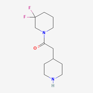 molecular formula C12H20F2N2O B1459381 1-(3,3-二氟哌啶-1-基)-2-(哌啶-4-基)乙烷-1-酮 CAS No. 1894440-94-8