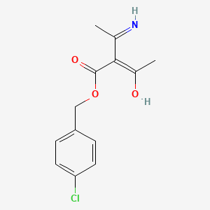 molecular formula C13H14ClNO3 B14593814 (4-chlorophenyl)methyl (Z)-2-ethanimidoyl-3-hydroxybut-2-enoate 