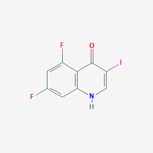 molecular formula C9H4F2INO B1459385 5,7-二氟-4-羟基-3-碘喹啉 CAS No. 1431364-72-5