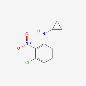 molecular formula C9H9ClN2O2 B1459386 3-氯-N-环丙基-2-硝基苯胺 CAS No. 1565946-22-6