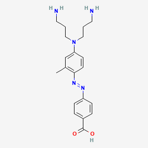 4-[(E)-{4-[Bis(3-aminopropyl)amino]-2-methylphenyl}diazenyl]benzoic acid