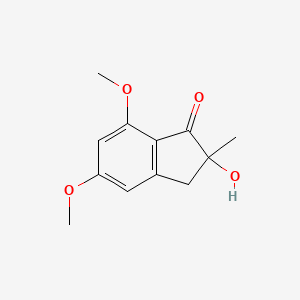 1H-Inden-1-one, 2,3-dihydro-2-hydroxy-5,7-dimethoxy-2-methyl-