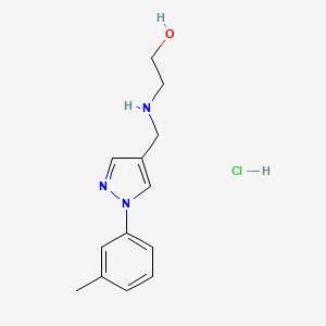 molecular formula C13H18ClN3O B1459388 2-(([1-(3-甲基苯基)-1h-吡唑-4-基]甲基)氨基)乙醇盐酸盐 CAS No. 1988082-99-0