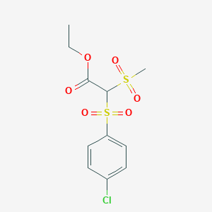 molecular formula C11H13ClO6S2 B14593880 Ethyl (4-chlorobenzene-1-sulfonyl)(methanesulfonyl)acetate CAS No. 61053-55-2