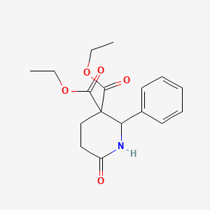 molecular formula C17H21NO5 B14593898 3,3-Piperidinedicarboxylic acid, 6-oxo-2-phenyl-, diethyl ester CAS No. 61298-34-8