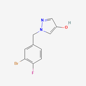 molecular formula C10H8BrFN2O B1459390 1-(3-Bromo-4-fluorobenzyl)-1H-pyrazol-4-ol CAS No. 1594764-57-4