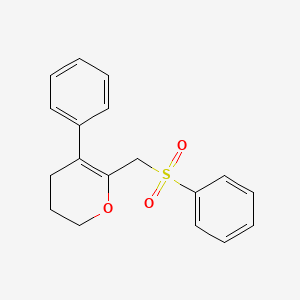 6-[(Benzenesulfonyl)methyl]-5-phenyl-3,4-dihydro-2H-pyran