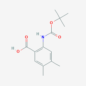 molecular formula C14H19NO4 B1459394 2-叔氨基甲酰基-4,5-二甲基苯甲酸 CAS No. 1187930-37-5