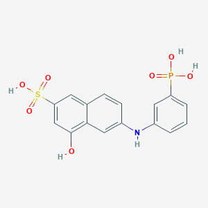 molecular formula C16H14NO7PS B14593959 4-Hydroxy-6-(3-phosphonoanilino)naphthalene-2-sulfonic acid CAS No. 61601-05-6