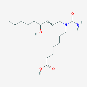 molecular formula C17H32N2O4 B14593976 7-[Carbamoyl(4-hydroxynon-2-EN-1-YL)amino]heptanoic acid CAS No. 61042-47-5