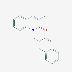 molecular formula C22H19NO B14593981 3,4-Dimethyl-1-[(naphthalen-2-yl)methyl]quinolin-2(1H)-one CAS No. 61304-79-8