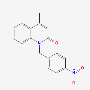 4-Methyl-1-[(4-nitrophenyl)methyl]quinolin-2(1H)-one