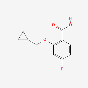 molecular formula C11H11FO3 B1459404 2-Cyclopropylmethoxy-4-fluoro-benzoic acid CAS No. 1369917-22-5