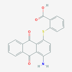 molecular formula C21H13NO4S B14594047 2-[(4-Amino-9,10-dioxo-9,10-dihydroanthracen-1-YL)sulfanyl]benzoic acid CAS No. 60878-31-1