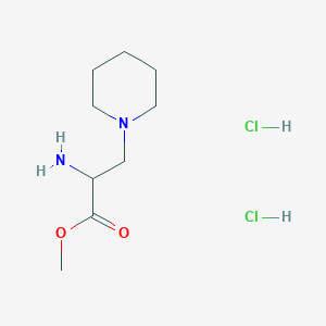 molecular formula C9H20Cl2N2O2 B1459405 Methyl 2-amino-3-(piperidin-1-yl)propanoate dihydrochloride CAS No. 412932-40-2