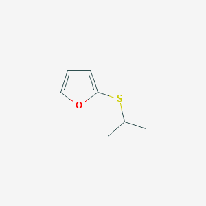 molecular formula C7H10OS B14594058 2-[(Propan-2-yl)sulfanyl]furan CAS No. 60755-06-8