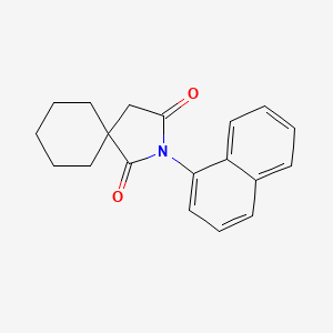 molecular formula C19H19NO2 B14594064 2-Azaspiro[4.5]decane-1,3-dione, 2-(1-naphthalenyl)- CAS No. 61588-97-4