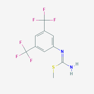 molecular formula C10H8F6N2S B14594069 methyl N'-[3,5-bis(trifluoromethyl)phenyl]carbamimidothioate CAS No. 61343-64-4