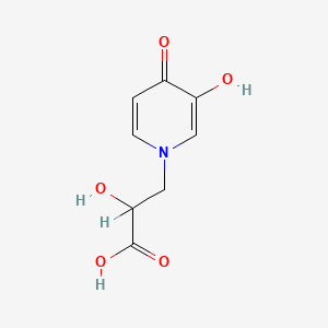 molecular formula C8H9NO5 B14594072 2-Hydroxy-3-(3-hydroxy-4-oxopyridin-1(4h)-yl)propanoic acid CAS No. 60343-55-7