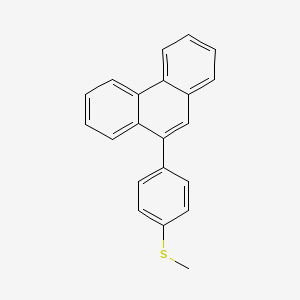 molecular formula C21H16S B14594074 9-[4-(Methylsulfanyl)phenyl]phenanthrene CAS No. 60253-26-1