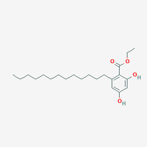 molecular formula C22H36O4 B14594086 Ethyl 2,4-dihydroxy-6-tridecylbenzoate CAS No. 61621-63-4