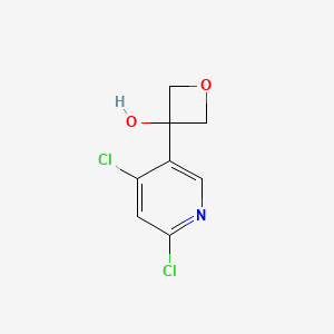 molecular formula C8H7Cl2NO2 B1459411 3-(4,6-Dichloro-3-pyridyl)oxetan-3-ol CAS No. 1613239-16-9