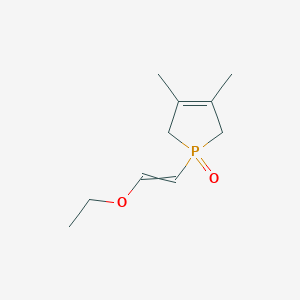 molecular formula C10H17O2P B14594118 1-(2-Ethoxyethenyl)-3,4-dimethyl-2,5-dihydro-1H-1lambda~5~-phosphol-1-one CAS No. 61213-86-3