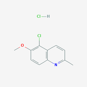 molecular formula C11H11Cl2NO B1459412 5-Chloro-6-methoxy-2-methylquinoline hydrochloride CAS No. 1803607-03-5
