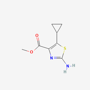 molecular formula C8H10N2O2S B1459413 Methyl 2-amino-5-cyclopropyl-1,3-thiazole-4-carboxylate CAS No. 1692419-77-4