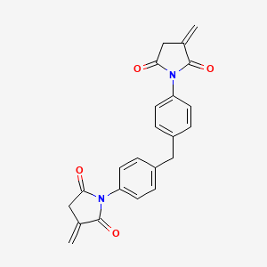 molecular formula C23H18N2O4 B14594140 1,1'-[Methylenedi(4,1-phenylene)]bis(3-methylidenepyrrolidine-2,5-dione) CAS No. 60931-77-3