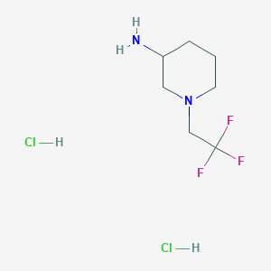molecular formula C7H15Cl2F3N2 B1459419 1-(2,2,2-Trifluoroethyl)piperidin-3-amine dihydrochloride CAS No. 1803583-68-7
