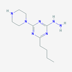 2-Butyl-4-hydrazinyl-6-(piperazin-1-yl)-1,3,5-triazine