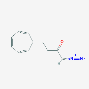 molecular formula C11H12N2O B14594206 4-(Cyclohepta-2,4,6-trien-1-yl)-1-diazoniobut-1-en-2-olate CAS No. 61063-57-8