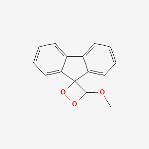 molecular formula C15H12O3 B14594233 4-Methoxyspiro[1,2-dioxetane-3,9'-fluorene] CAS No. 61040-11-7