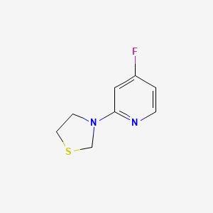 molecular formula C8H9FN2S B1459424 3-(4-Fluoropyridin-2-yl)thiazolidine CAS No. 1713160-95-2