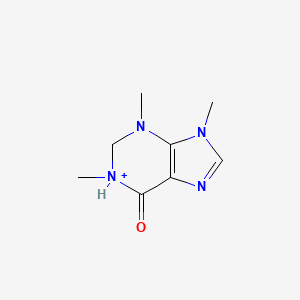 molecular formula C8H13N4O+ B14594248 1,3,9-Trimethyl-6-oxo-2,3,6,9-tetrahydro-1H-purin-1-ium CAS No. 61383-05-9