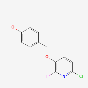molecular formula C13H11ClINO2 B1459425 6-Chloro-2-iodo-3-(4-methoxybenzyloxy)-pyridine CAS No. 1569084-90-7