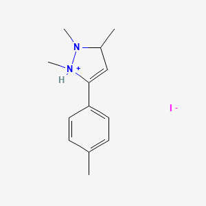 1,2,3-Trimethyl-5-(4-methylphenyl)-2,3-dihydro-1H-pyrazol-1-ium iodide