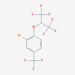 molecular formula C10H4BrF9O B1459428 2-Bromo-1-(1,1,1,3,3,3-hexafluoropropan-2-yloxy)-4-(trifluoromethyl)benzene CAS No. 1774897-70-9