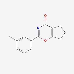 Cyclopent[e]-1,3-oxazin-4(5H)-one, 6,7-dihydro-2-(3-methylphenyl)-