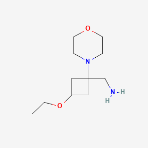 [3-Ethoxy-1-(morpholin-4-yl)cyclobutyl]methanamine