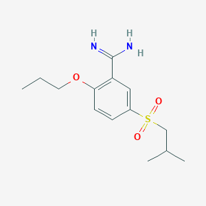 molecular formula C14H22N2O3S B14594351 5-(2-Methylpropane-1-sulfonyl)-2-propoxybenzene-1-carboximidamide CAS No. 61627-32-5