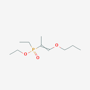 molecular formula C10H21O3P B14594358 Ethyl ethyl(1-propoxyprop-1-en-2-yl)phosphinate CAS No. 60732-30-1