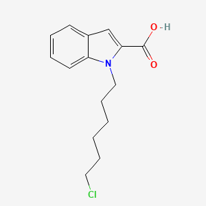 molecular formula C15H18ClNO2 B14594367 1-(6-Chlorohexyl)-1H-indole-2-carboxylic acid CAS No. 61205-70-7