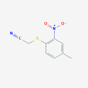 molecular formula C9H8N2O2S B14594372 [(4-Methyl-2-nitrophenyl)sulfanyl]acetonitrile CAS No. 61081-28-5