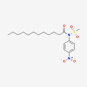 molecular formula C19H30N2O5S B14594375 N-(Methanesulfonyl)-N-(4-nitrophenyl)dodecanamide CAS No. 61068-44-8