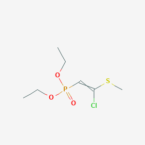 molecular formula C7H14ClO3PS B14594380 Diethyl [2-chloro-2-(methylsulfanyl)ethenyl]phosphonate CAS No. 61609-44-7