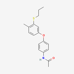 molecular formula C18H21NO2S B14594383 N-{4-[4-Methyl-3-(propylsulfanyl)phenoxy]phenyl}acetamide CAS No. 61166-68-5