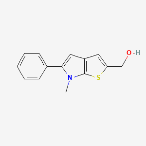 molecular formula C14H13NOS B14594412 (6-Methyl-5-phenyl-6H-thieno[2,3-b]pyrrol-2-yl)methanol CAS No. 61254-97-5