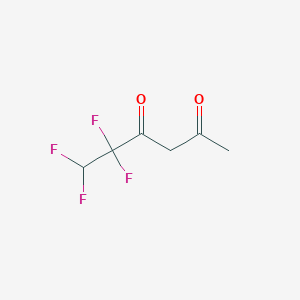 molecular formula C6H6F4O2 B14594435 5,5,6,6-Tetrafluorohexane-2,4-dione CAS No. 59857-63-5